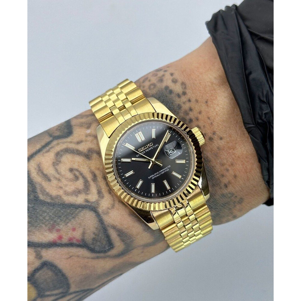 Custom Seiko Mod • Black Gold DateJust • 31mm